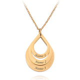 Stainless Steel Three Name Letter Custom Necklace – Jewelry Gift Ideas — 4