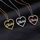 Personalized Custom Heart Pendant Letter Necklace – Jewelry Gift Ideas — 1