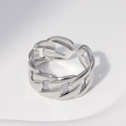 Titanium Steel Ring Female Leaf Love Shape – Gifts for Her — 2
