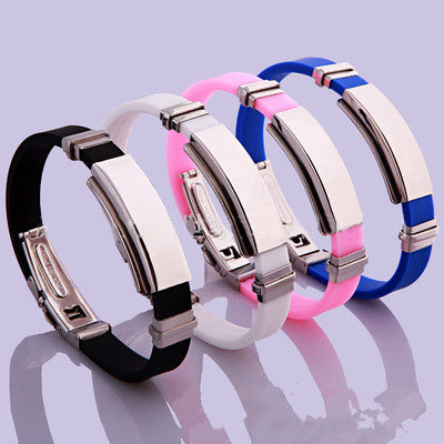 Titanium steel silicone bracelet – Jewelry Gift Ideas — 1
