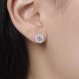 Stud Earrings Women's Sterling Silver Plated 18k – Gifts for Her — 1