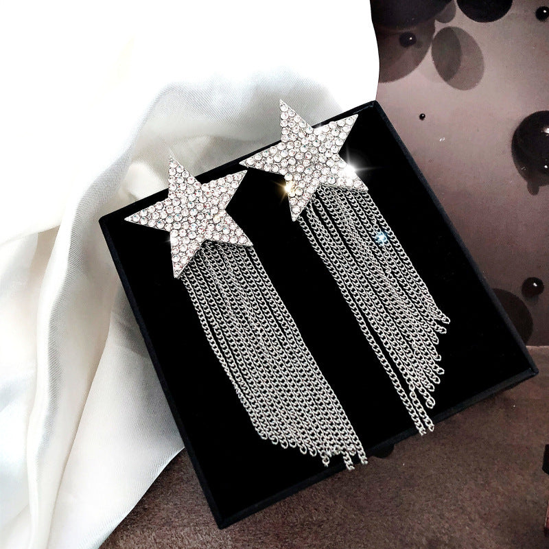 Five-pointed star tassel earrings – Thoughtful Gifts — 1