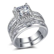 Wedding Engagement Ring Gold Plated Silver Zircon – Gifts for Couples — 5