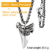 Men's Shark Tooth Shape Pendant Necklace Clavicle – Jewelry Gift Ideas — 3