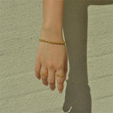 Stainless Steel Fried Dough Twist Chain Bracelet – Jewelry Gift Ideas — 4