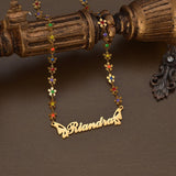Drip Oil Flower Splice Necklace Fashion Stainless – Jewelry Gift Ideas — 6