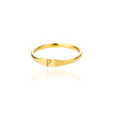 Stainless Steel Gold 26 Alphabet Ring – Stylish Gifts — 7
