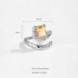Irregular Inlaid Gradient Stone Normcore Style Ring – Stylish Gifts — 7