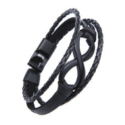Alloy lucky figure 8 leather bracelet – Jewelry Gift Ideas — 12