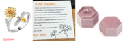 Sunflower Rotating Ring Set With Diamond Simple – Small Gift Ideas — 9