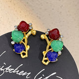 Women Girl Vintage Blue Crystal Earrings – Gifts for Her — 10