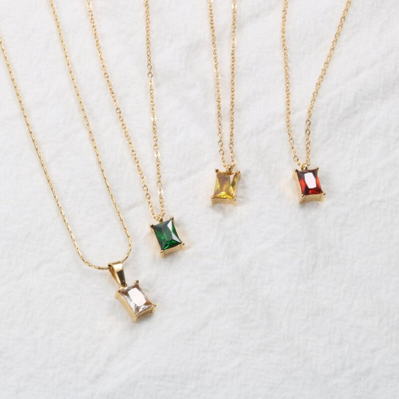 Square Titanium Steel Gold-plated Necklace Female – Jewelry Gift Ideas — 1