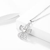 S925 Sterling Silver Necklace Angel Pendant – Jewelry Gift Ideas — 4