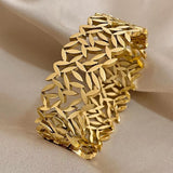 Creative Trend Wide Version Hollow Leaves Couples – Jewelry Gift Ideas — 12