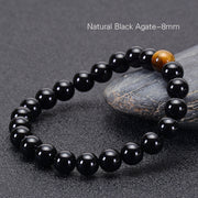 Natural Black Agate Bracelet Tiger Eye Bracelet – Jewelry Gift Ideas — 1
