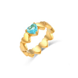 Zircon Ring In Stainless Steel Plated 18K Gold – Holiday Gift Ideas — 3