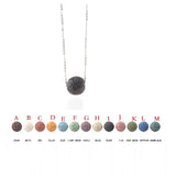 Simple Wild Volcanic Stone Round Bead Necklace – Jewelry Gift Ideas — 2