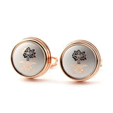 Laser Laser Metal Cufflinks Men's Business French – Gifts for Him — 1