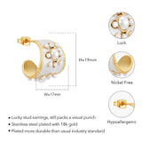 Dripping Oil Pearl Flower Earrings – Surprise Gifts — 3