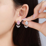 Atmosphere Retro Simple Sweet Tulip Flower Stud – Holiday Gift Ideas — 3