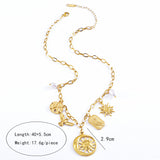 Personality Sun Moon Round Pendant Necklace – Jewelry Gift Ideas — 2