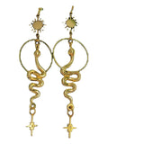 Boho Gothic Circle Gold Snake Earrings – Special Occasion Gifts — 4