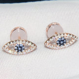 Women's Diamond Inlaid Small Eyes Trendy Earrings Are – Gifts for Her — 4
