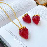 Women's Fashion Red Strawberry Shape Earrings – Jewelry Gift Ideas — 1