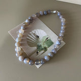 Chinese Style Grey Natural Agate Beaded Necklace – Jewelry Gift Ideas — 5