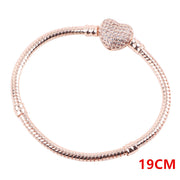 Alloy diamond pendant zircon snake bone chain – Jewelry Gift Ideas — 17