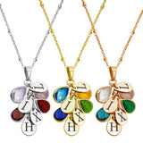 Water Drop Birthstone Gemstone Necklace Three – Jewelry Gift Ideas — 1