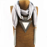Round Chain Fringe Pendant Scarf Shawl Scarf – Jewelry Gift Ideas — 8