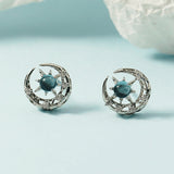 Bright Star Moon Ear Studs Female Autumn And Winter – Gifts for Her — 5