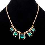 Exquisite Oval Crystal Diamond-studded Necklace – Jewelry Gift Ideas — 3