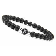 6MM Natural Frosted Agate Letter Bracelet – Jewelry Gift Ideas — 18