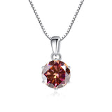 925 Silver Inlaid Round Moissanite Necklace – Jewelry Gift Ideas — 13