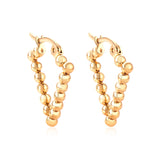 Fashion Simple Female Gold and Silver Round Earrings – Stylish Gifts — 7