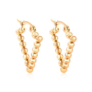 Fashion Simple Female Gold and Silver Round Earrings – Stylish Gifts — 7