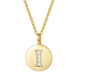 Single Studded Letter Necklace – Jewelry Gift Ideas — 15