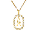 Crystal Letter Necklace Gold Name Initial – Jewelry Gift Ideas — 1