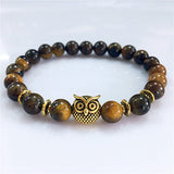 Owl Tiger's Eye Volcanic Stone Energy Bracelet – Jewelry Gift Ideas — 4