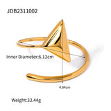 18K Gold Stainless Steel Triangle Coil Bracelet – Jewelry Gift Ideas — 15