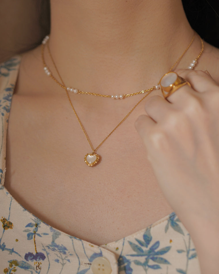 Be Mine French Vintage Fritillary Heart Gold – Jewelry Gift Ideas — 1
