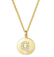 Single Studded Letter Necklace – Jewelry Gift Ideas — 10