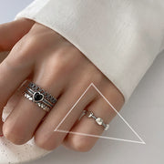 Retro Style Love Three-Layer Ring Female Heart-Shaped – Stylish Gifts — 7