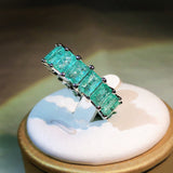 Inlaid Palaiba Square Princess Ring – Gift Ideas — 4