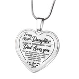 Necklace To my Daughter lovedad Peach Heart Alloy – Jewelry Gift Ideas — 3