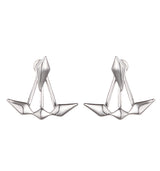 Glossy Asymmetric Double Diamond Earrings – Small Gift Ideas — 2