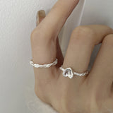 Minimalist Twisted Woven Love Ring – Gifts for Couples — 6