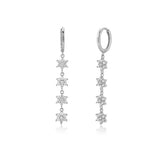 Fashion Sterling Silver Earrings Diamond Flower – Stylish Gifts — 3